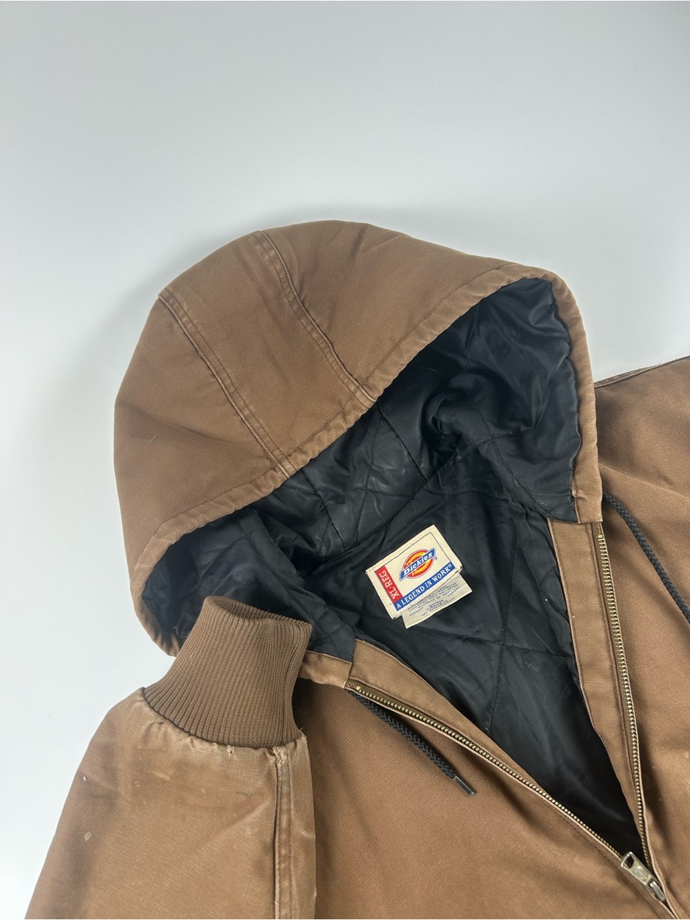 Dickies Men’s SZ XL Sanded Thrashed Insulated Grunge Brown Canvas Work